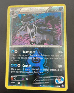2015 Pokemon - Double Crisis Team Aqua's Mightyena #18/34 Reverse Holo - Image 1