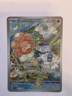 The Pokemon Company Pokemon TCG Castform Sunny Form 195/191 Full Art Holo - Image 1