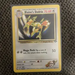 Pokemon TCG Gym Challenge Blaine's Dodrio Card 32/132 Vintage NM - Image 1