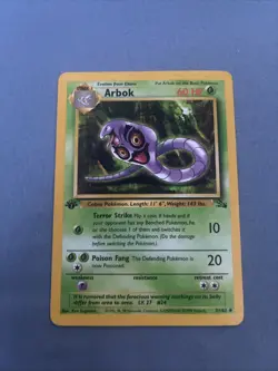 Arbok 31/62 Uncommon Fossil Pokemon 1st Edition LP - Image 1