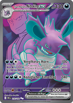 Pokemon Team Rockets Nidoking ex Ewige Rivalen 216/182 - Image 1