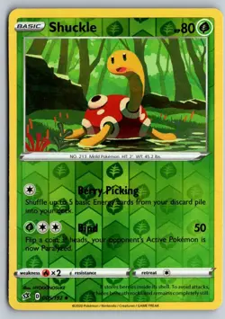 Shuckle 005/192 Uncommon Rebel Clash Pokemon Reverse Holo Near Mint - Image 1