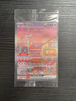 Pokemon TCG Mew EX SVP Blackstar 151 Promo Card 053 Scarlet & Violet Sealed - Image 1