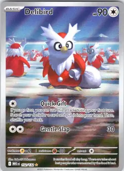 Delibird 152/132 Illustration Rare Mega Evolution Pokemon Near Mint - Image 1