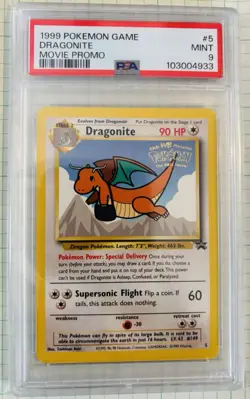 #5 Dragonite 1999 Pokemon Game Movie Movie Promo PSA 9 - Image 1