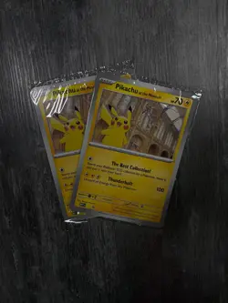 Pikachu At The Museum Pokemon PROMO Card SEALED x 2 - Image 1