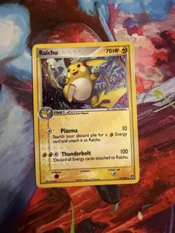 Pokemon TCG Raichu Card #12/108 Holo EX Power Keepers LP - Image 1