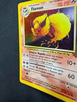 Pokemon Flareon 3/64 Jungle Rara Holo Unlimited Wizards ITA Carte Vintage - Image 4