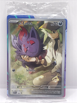 Pokemon Sealed N's Zorua 189 SV Scarlet Violet Promo Card Black Star Promo New - Image 1