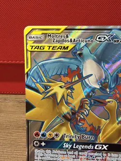 Pokemon TCG Moltres & Zapdos & Articuno GX Ultra Rare 66/68 Near Mint - Image 2