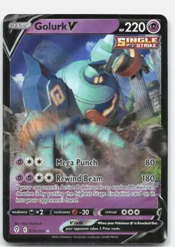 Golurk V 070/203 Holo V Rare Evolving Skies Pokemon Near Mint - Image 1
