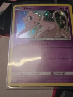Pokemon Mew TCG SM215 Black Star Promo Holo Rare Card Near Mint Condition - Image 3