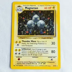 Carte Pokemon Magneton Set de Base 1999 Anglais 9/102 Tres bon etat - Image 1