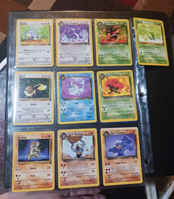 POKEMON CARD LOT Rocket Red letter. Dark Dragonair. Dark Machamp. Dark vaporeon. - Image 1