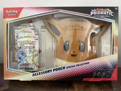 Pokemon SV Prismatic Evolutions Accessory Pouch Special Collection Eevee New TCG - Image 1