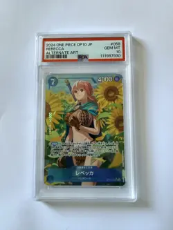 PSA 10 Rebecca SR Parallel OP10-058 Royal Blood One Piece Card Japanese - Image 2