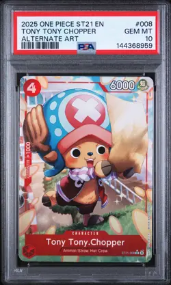 2025 ONE PIECE STARTER DECK ST21-EX GEAR 5 #008 TONY TONY CHOPPER PSA 10 - Image 1