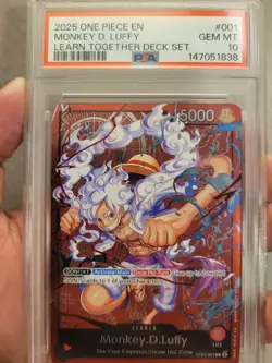 2025 One Piece EN Learn Together Deck Set #001 Monkey D. Luffy PSA 10 GEM MINT - Image 1
