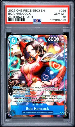 2026 One Piece Boa Hancock Eb03-026 Alt Art Heroines Edition English PSA 10 - Image 1
