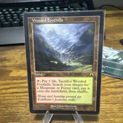 MTG 1x RETRO Wooded Foothills # 441 Modern Horizons 3 Magic the Gathering x1 NM - Image 1