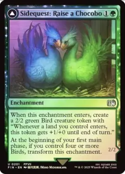 1x Black Chocobo/Rasie a Choco #0201 (FOIL Sidequest), Final Fantasy X MTG M/NM - Image 2