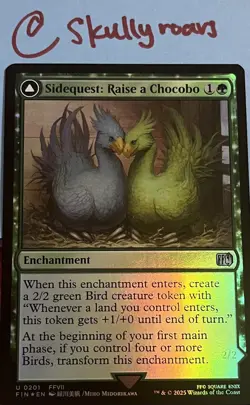1x Black Chocobo/Rasie a Choco #0201 (FOIL Sidequest), Final Fantasy X MTG M/NM - Image 4