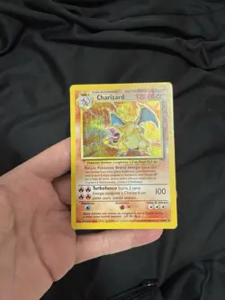 Pokemon Charizard 4/102 Set Base Rara Holo Unlimited Wizards ITA Carte Vintage - Image 1