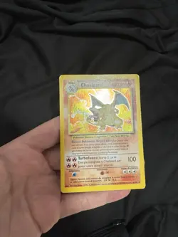 Pokemon Charizard 4/102 Set Base Rara Holo Unlimited Wizards ITA Carte Vintage - Image 2