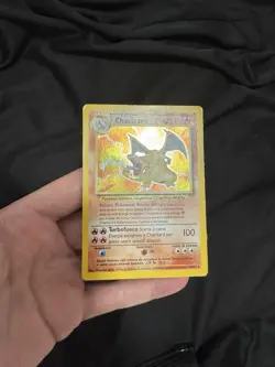 Pokemon Charizard 4/102 Set Base Rara Holo Unlimited Wizards ITA Carte Vintage - Image 3
