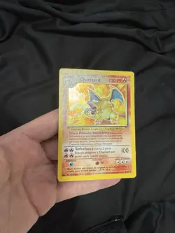 Pokemon Charizard 4/102 Set Base Rara Holo Unlimited Wizards ITA Carte Vintage - Image 5