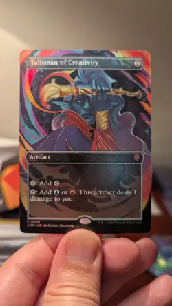1x Talisman Of Creativity Borderless Foil NM Promo MTG Magic SOC Strixhaven x1 - Image 1