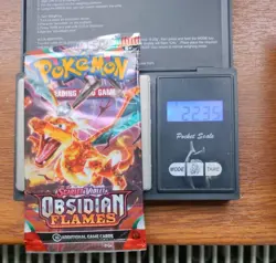 Heavy 22.35g Pokemon Tcg obsidian flames Booster Pack Factory Sealed New - Image 1