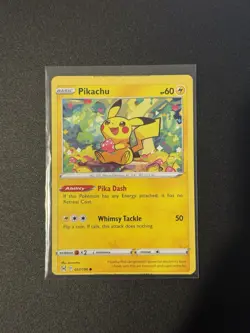 MISCUT ERROR Pikachu Sword & Shield - Lost Origin 052/196 Reverse Holo Pokemon - Image 1