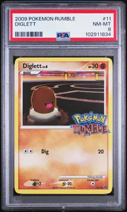 2009 POKEMON RUMBLE #11 DIGLETT PSA 8 - Image 1