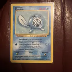 Pokemon German Poliwag Quapsel 59/102 Base Set Common NM/LP - Image 1