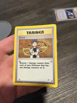 Pokemon TCG Brock Trainer 15/132 Holo Rare Base Set 2 English 2000 Wotc - Image 3