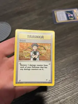 Pokemon TCG Brock Trainer 15/132 Holo Rare Base Set 2 English 2000 Wotc - Image 4