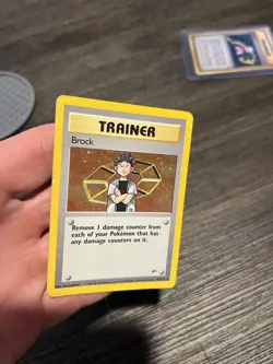 Pokemon TCG Brock Trainer 15/132 Holo Rare Base Set 2 English 2000 Wotc - Image 5
