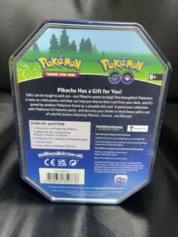 Pokemon GO 2022 Collectible Sealed Tin - PIKACHU (4 Packs, 2 Foils & Stickers). 820650850776 - Image 2