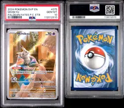 2024 POKEMON PALDEAN FATES POKEMON CENTER ETB PROMO SVP #075 MIMIKYU PSA 10 - Image 3