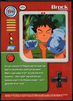 Signed Eric Stuart Pokemon Topps TV4 Brock Rainbow Holo Autograph Tv Series 1 - Image 2