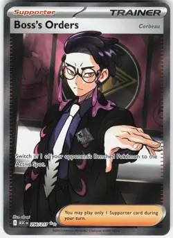 Pokemon Boss's Orders [Corbeau] 256/217 Ultra Rare Ascended Heroes Pokemon NM - Image 1
