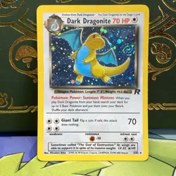 Pokemon 2000 Dark Dragonite 5/82 Holo SWIRL MP - HP + - Image 1