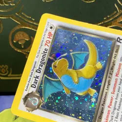 Pokemon 2000 Dark Dragonite 5/82 Holo SWIRL MP - HP + - Image 4