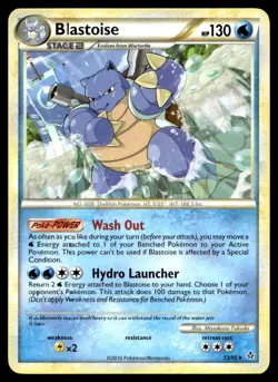 Blastoise Unleashed Rare 13/95 2010 Pokemon TCG - Image 1
