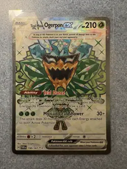 Teal Mask Ogerpon EX 190/167 Full Art Twilight Masquerade Pokemon TCG NM - Image 1