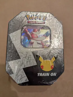 Pokemon TCG Celebrations Dark Sylveon V Tin Int. 25th Anniversary Factory Sealed - Image 1