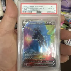 PSA 10 Gem Mint Origin Forme Dialga V 177/189 2022 Astral Radiance Holo Pokemon - Image 1