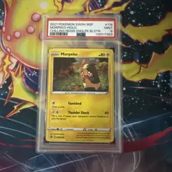 2021 POKEMON SWSH BLACK STAR PROMO #116 MORPEKO-HOLO PSA 9 - Image 1
