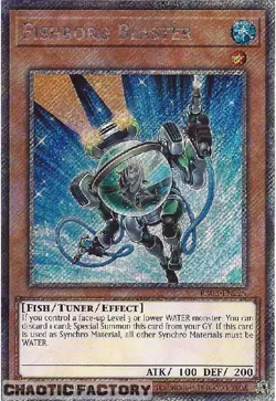 YUGIOH RA03-EN225 Fishborg Blaster Platinum Secret Rare 1st Edition NM - Image 1